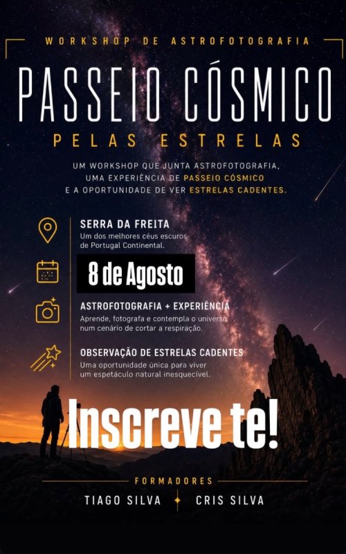 Workshop de astro fotografia e eclipse  solar